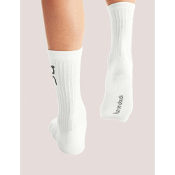 CALCETÍN ON RUNNING LOGO SOCK BLANCO