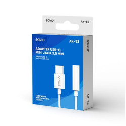 ADAPTADOR USB C A MINI JACK 35 MM SAVIO AK 52