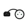 ADAPTADOR DE CORRIENTE SAVIO IEC C14 A CEE 7 5E