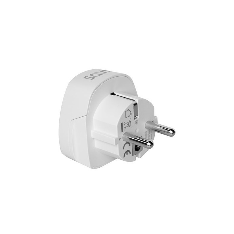 ADAPTADOR ENCHUFE VIAJE UK A ESPANA SAVIO AP 02