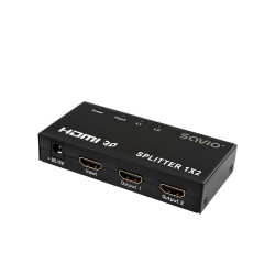 SPLITTER 1X2 HDMI FULL HD 3D SAVIO CL 42 NEGRO