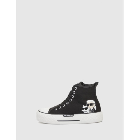 ZAPATILLA ABOTINADA KARL LAGERFELD KAMPUS MAX III TWIN NFT HI LACE  NEGRO
