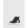 ZAPATILLA ABOTINADA KARL LAGERFELD KAMPUS MAX III TWIN NFT HI LACE  NEGRO