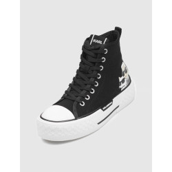 ZAPATILLA ABOTINADA KARL LAGERFELD KAMPUS MAX III TWIN NFT HI LACE  NEGRO
