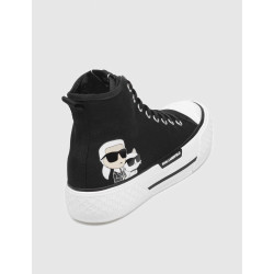 ZAPATILLA ABOTINADA KARL LAGERFELD KAMPUS MAX III TWIN NFT HI LACE  NEGRO