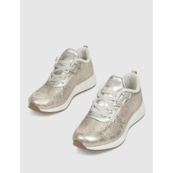 ZAPATILLA SKECHERS BOBS SPORT SQUAD-SPARKLE LIFE PLATINO