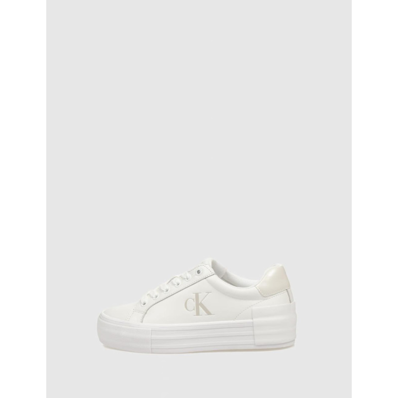 ZAPATILLA CALVIN KLEIN VULC FLATFORM LOW MG LTH BLANCO