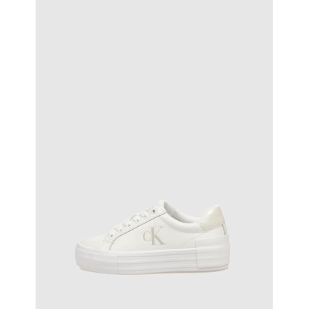 ZAPATILLA CALVIN KLEIN VULC FLATFORM LOW MG LTH BLANCO