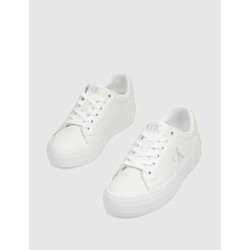 ZAPATILLA CALVIN KLEIN VULC FLATFORM LOW MG LTH BLANCO
