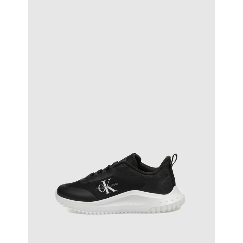 ZAPATILLA CALVIN KLEIN EVA RUNNER LOW LACE MIX ML WN NEGRO