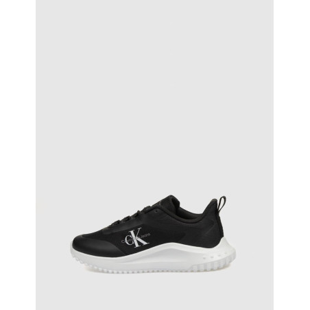 ZAPATILLA CALVIN KLEIN EVA RUNNER LOW LACE MIX ML WN NEGRO