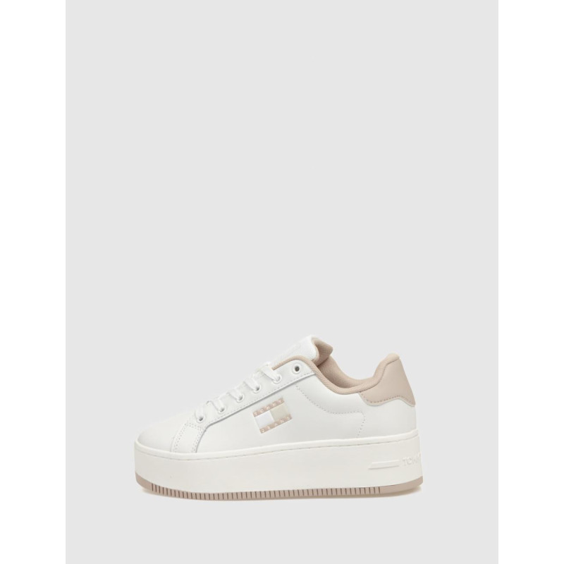ZAPATILLA TOMMY HILFIGER TJW FLATFORM ESS BLANCO/GRIS