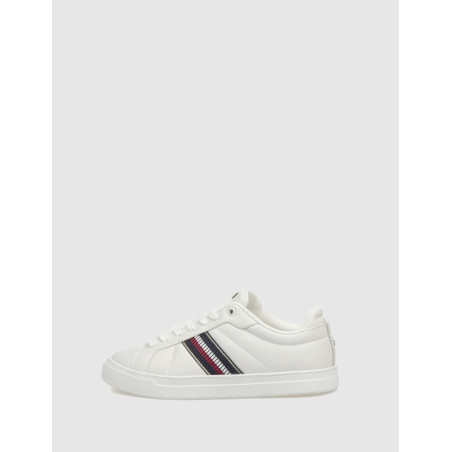ZAPATILLA TOMMY HILFIGER ICON COURT SNEAKERS STRIPES BLANCO