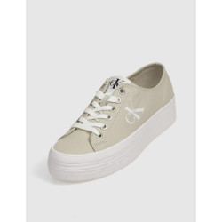 ZAPATILLA CALVIN KLEIN VULC FLATFORM ESSENTIAL MONO BEIG