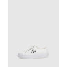BAMBA CALVIN KLEIN VULC FLATFORM ESSENTIAL MONO BLANCO