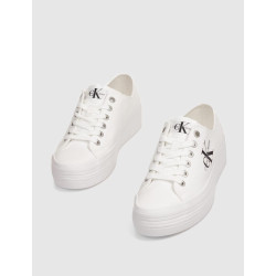 BAMBA CALVIN KLEIN VULC FLATFORM ESSENTIAL MONO BLANCO