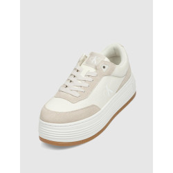 ZAPATILLA CALVIN KLEIN BOLD FLATF LOW LACE TUMB LTH BEIG