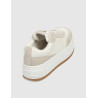 ZAPATILLA CALVIN KLEIN BOLD FLATF LOW LACE TUMB LTH BEIG
