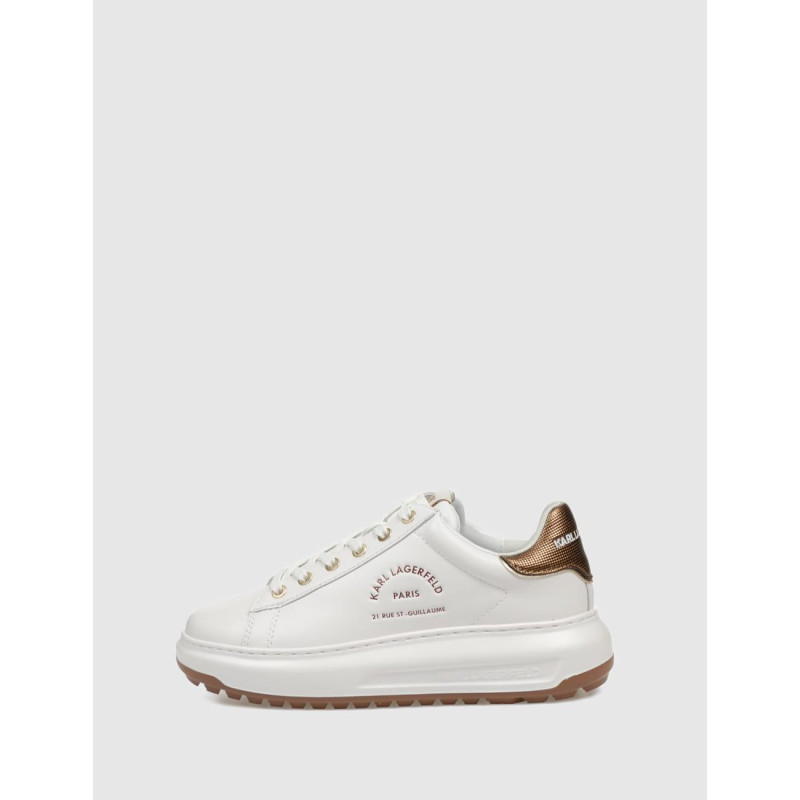 ZAPATILLA KARL LAGERFED KAPRI LUG MAISON METALMESH TAB BLANCO