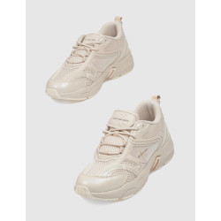 ZAPATILLA CALVIN KLEIN RETRO TENNIS LOW LACEMH ML MTL BEIG