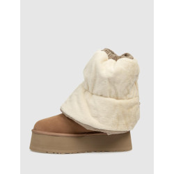 BOTÍN UGG CLASSIC MINI DIPPER PUFFER TAUPE