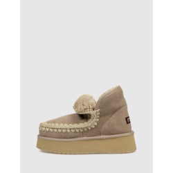 BOTÍN MOU MINI ESKIMO PLATFORM TAUPE