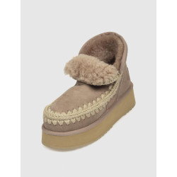 BOTÍN MOU MINI ESKIMO PLATFORM TAUPE