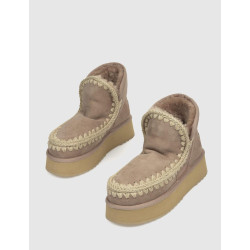 BOTÍN MOU MINI ESKIMO PLATFORM TAUPE