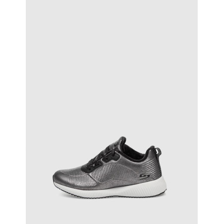 ZAPATILLA SKECHERS BOBS SPORT SQUAD-SPARKLE LIFE PLOMO