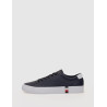 ZAPATILLA TOMMY HILFIGER CORPORATE LEATHER DETAIL AZUL