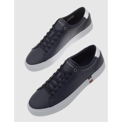 ZAPATILLA TOMMY HILFIGER CORPORATE LEATHER DETAIL AZUL