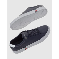 ZAPATILLA TOMMY HILFIGER CORPORATE LEATHER DETAIL AZUL