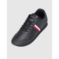 ZAPATILLA TOMMY HILFIGER CORE LO RUNNER PU LTH NEGRO