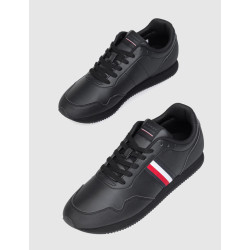 ZAPATILLA TOMMY HILFIGER CORE LO RUNNER PU LTH NEGRO