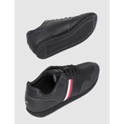 ZAPATILLA TOMMY HILFIGER CORE LO RUNNER PU LTH NEGRO