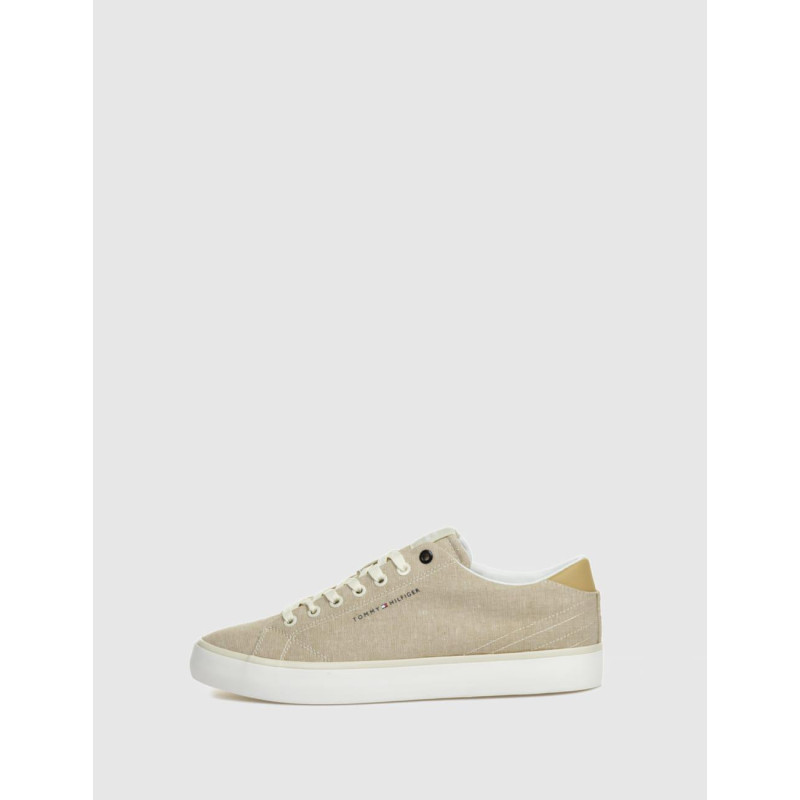 BAMBA TOMMY HILFIGER TH HI VULC LOW CHAMBRAY BEIG