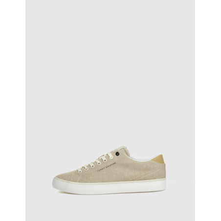 BAMBA TOMMY HILFIGER TH HI VULC LOW CHAMBRAY BEIG