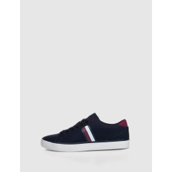 BAMBA TOMMY HILFIGER TH HI VULC LOW STRIPES MESH MARINO