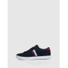 BAMBA TOMMY HILFIGER TH HI VULC LOW STRIPES MESH MARINO