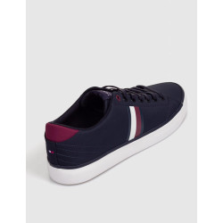 BAMBA TOMMY HILFIGER TH HI VULC LOW STRIPES MESH MARINO
