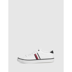 ZAPATILLA TOMMY HILFIGER TH HI VULC LOW STRIPES MESH BLANCO