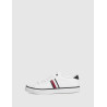 ZAPATILLA TOMMY HILFIGER TH HI VULC LOW STRIPES MESH BLANCO