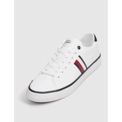 ZAPATILLA TOMMY HILFIGER TH HI VULC LOW STRIPES MESH BLANCO