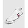 ZAPATILLA TOMMY HILFIGER TH HI VULC LOW STRIPES MESH BLANCO