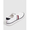 ZAPATILLA TOMMY HILFIGER TH HI VULC LOW STRIPES MESH BLANCO
