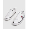 ZAPATILLA TOMMY HILFIGER TH HI VULC LOW STRIPES MESH BLANCO