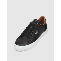 ZAPATILLA PEPE JEANS KENTON COURT NEGRO