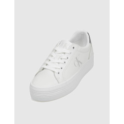 ZAPATILLA CALVIN KLEIN BOLD VULC FLATF LACEUP LTH BLANCO