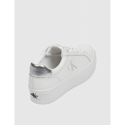 ZAPATILLA CALVIN KLEIN BOLD VULC FLATF LACEUP LTH BLANCO