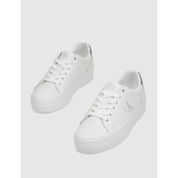 ZAPATILLA CALVIN KLEIN BOLD VULC FLATF LACEUP LTH BLANCO